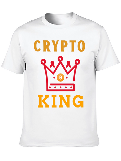 Crypto King Graphic T-Shirt - Bitcoin Crown Design