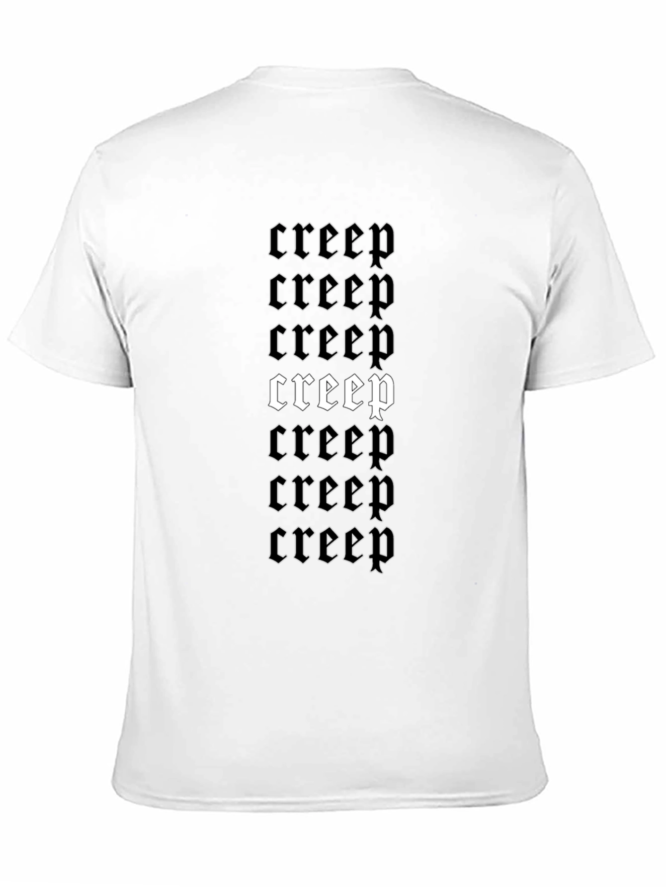 Creep Graphic Tee - Gothic Style Black T-Shirt