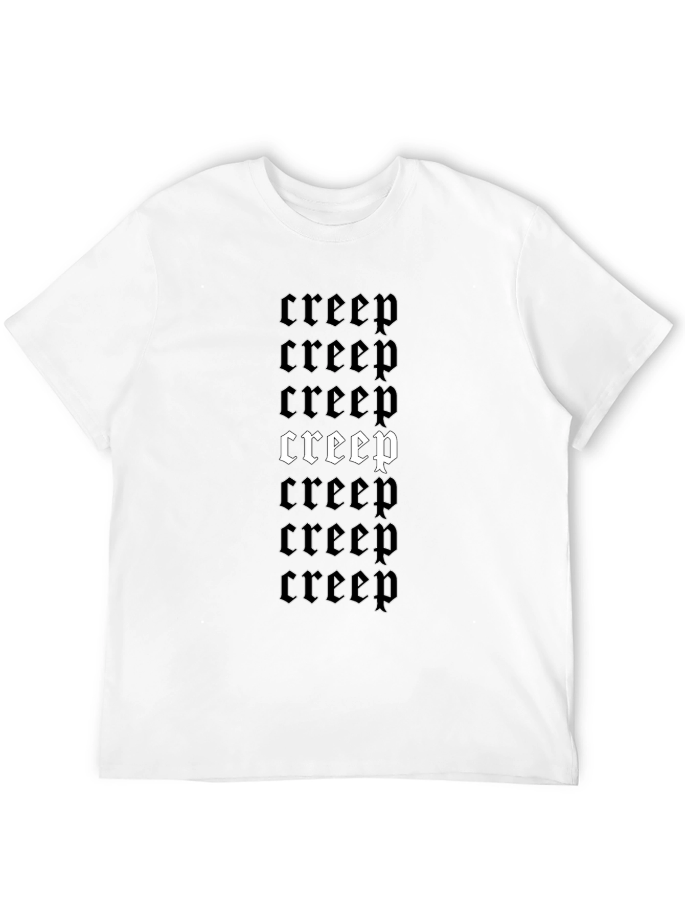 Creep Graphic Tee - Gothic Style Black T-Shirt