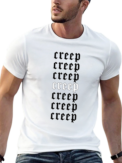 Creep Graphic Tee - Gothic Style Black T-Shirt