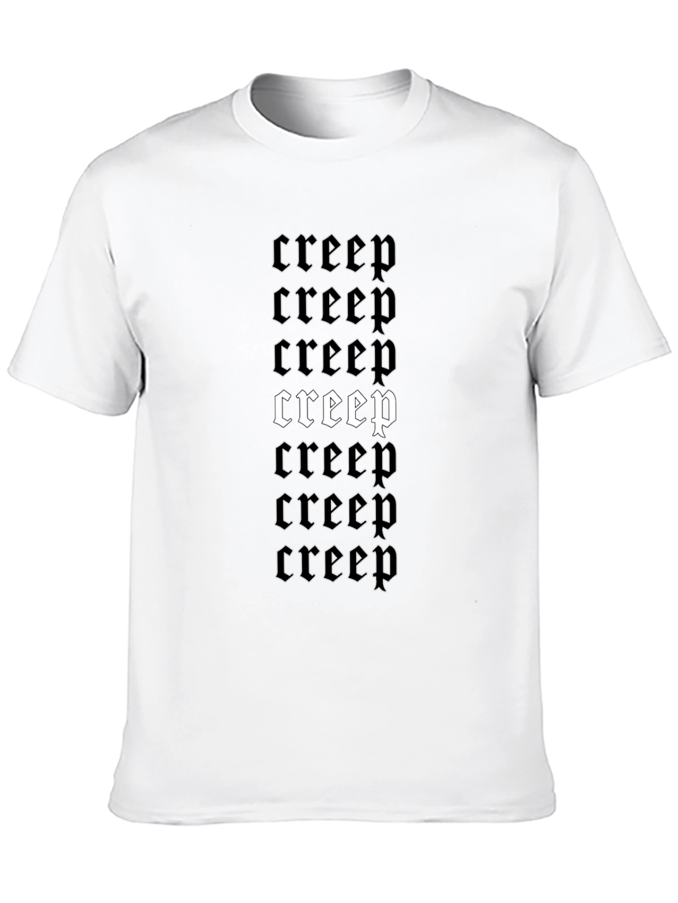 Creep Graphic Tee - Gothic Style Black T-Shirt