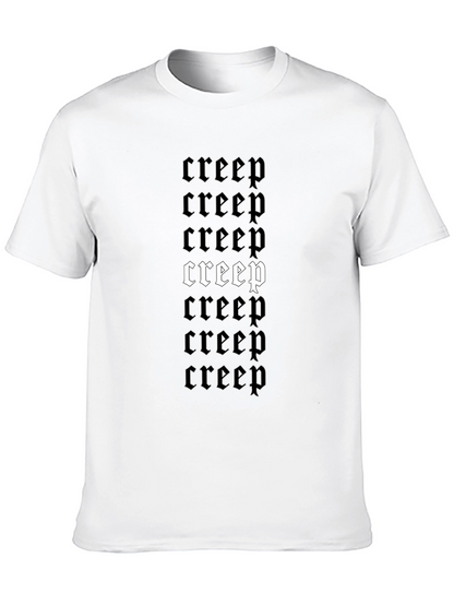 Creep Graphic Tee - Gothic Style Black T-Shirt