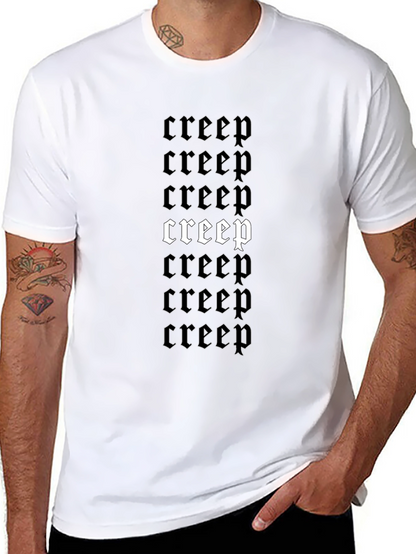 Creep Graphic Tee - Gothic Style Black T-Shirt