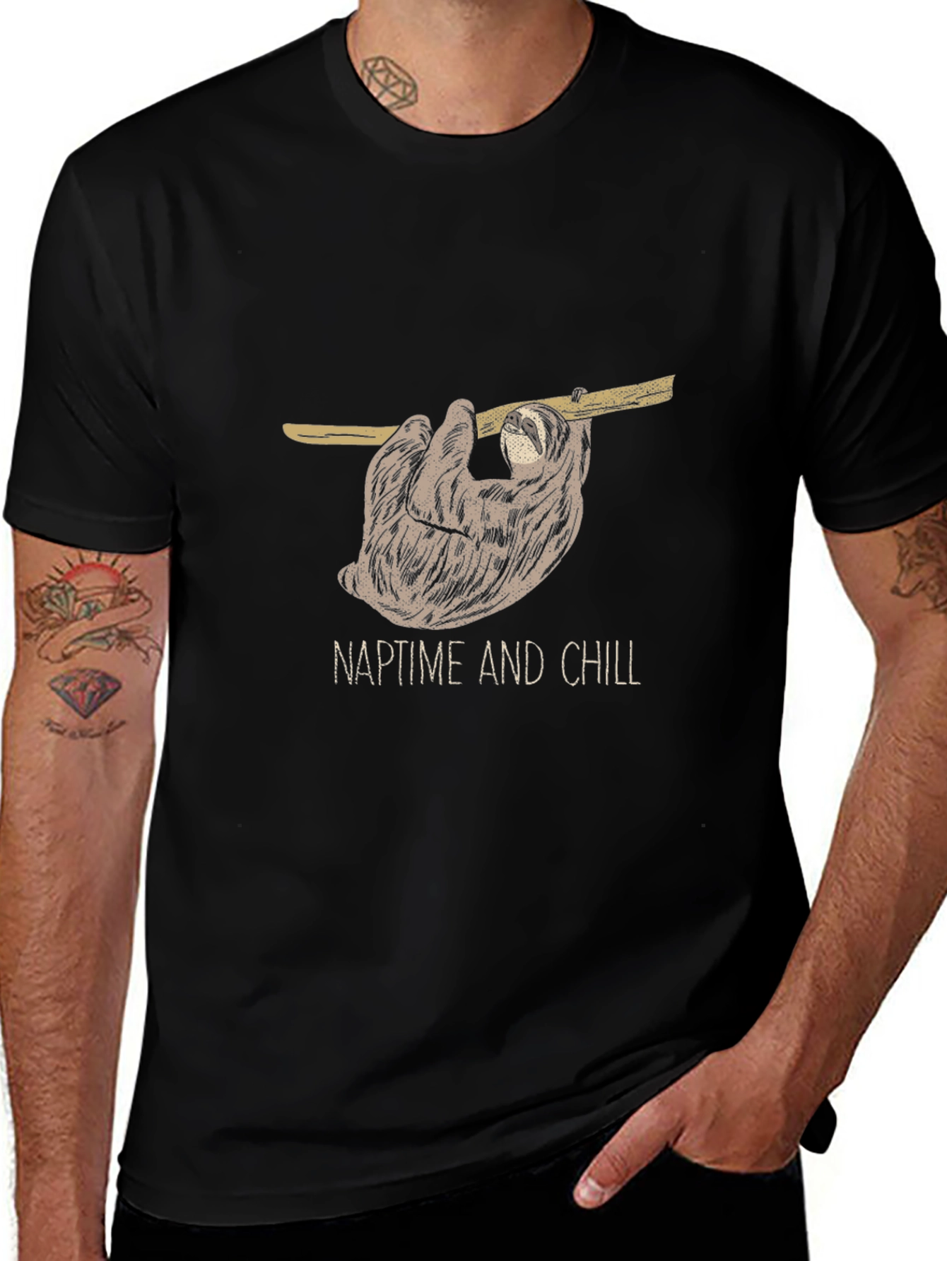 NaptTime And Chill Sloth Graphic T-Shirt