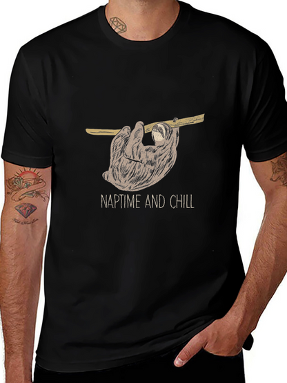NaptTime And Chill Sloth Graphic T-Shirt