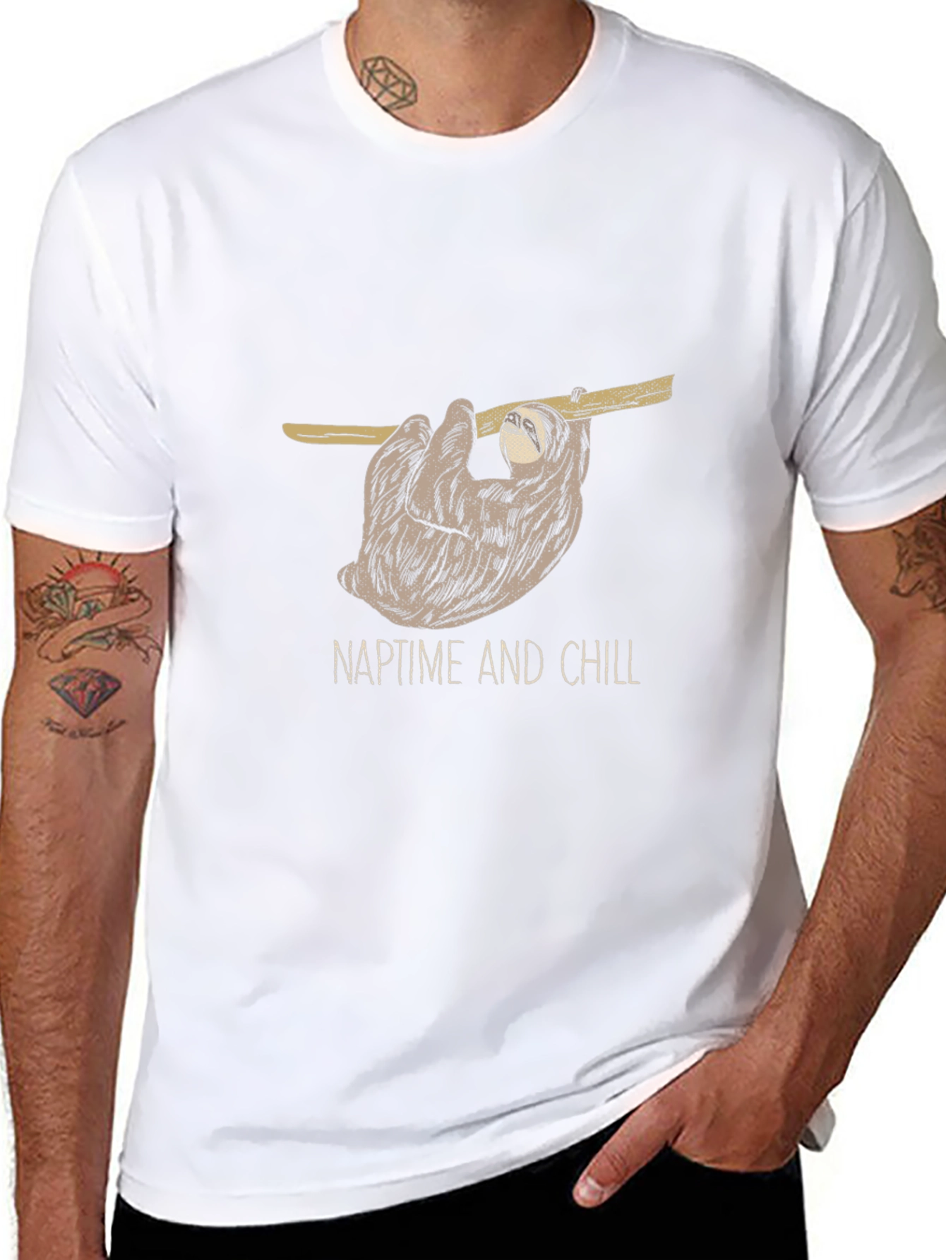NaptTime And Chill Sloth Graphic T-Shirt