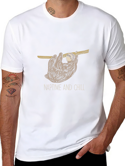 NaptTime And Chill Sloth Graphic T-Shirt