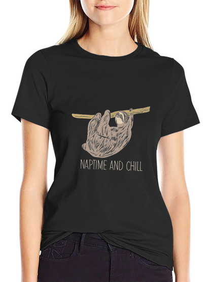 NaptTime And Chill Sloth Graphic T-Shirt