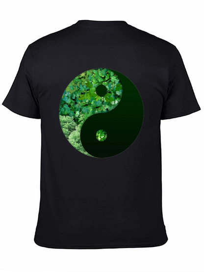 Nature Yin Yang Graphic Tee - Casual Style