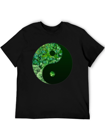 Nature Yin Yang Graphic Tee - Casual Style