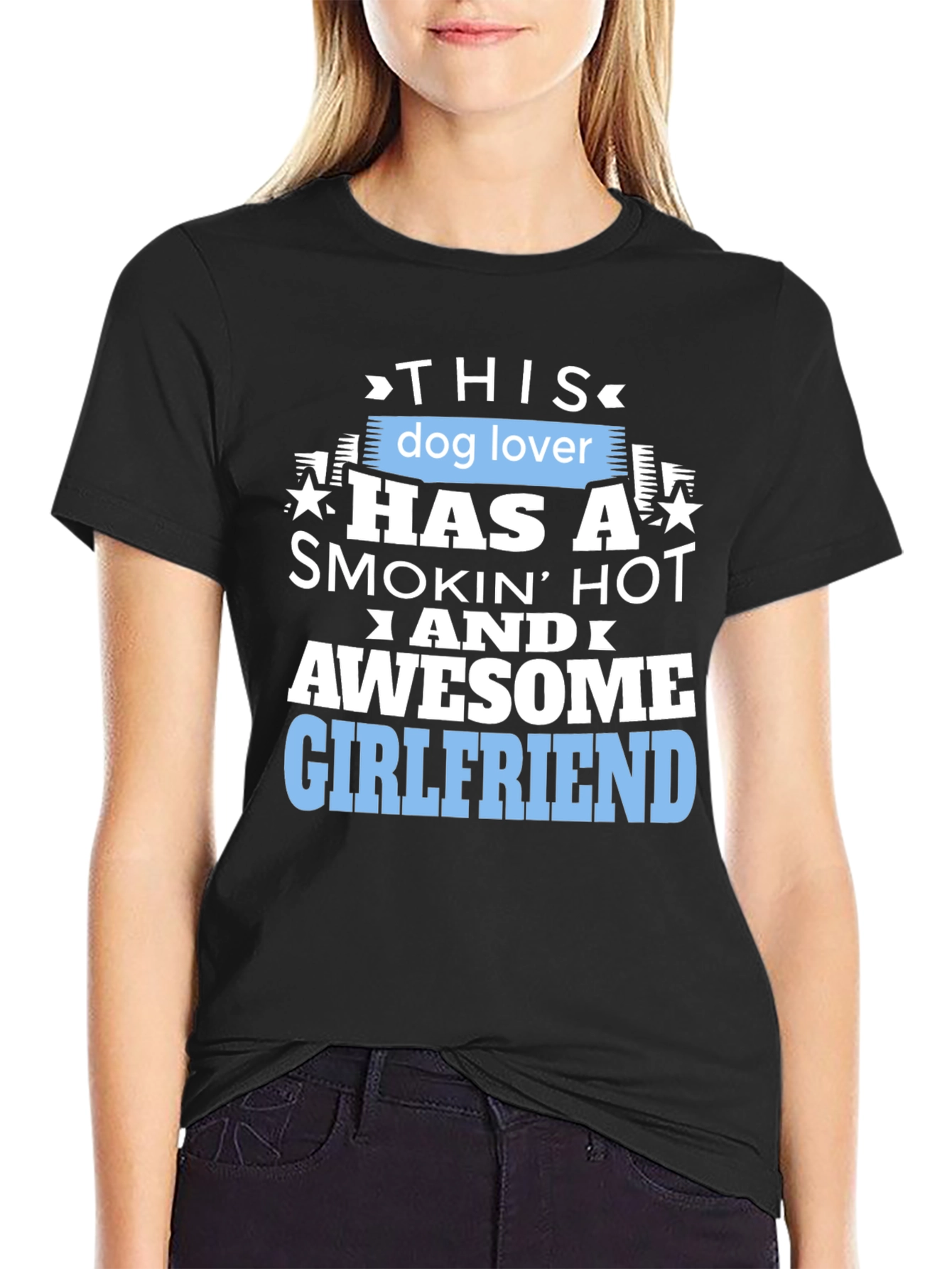 Dog Lover Awesome Girlfriend Graphic Tee