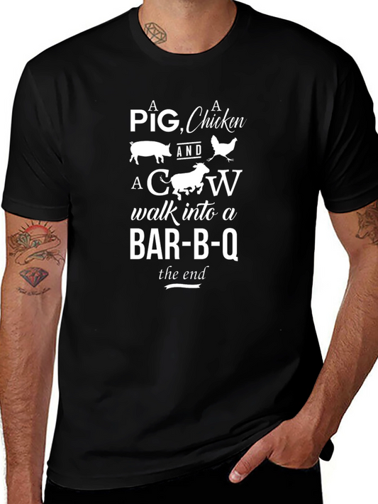 Pig Chicken Cow BBQ T-Shirt Funny Grill Humor