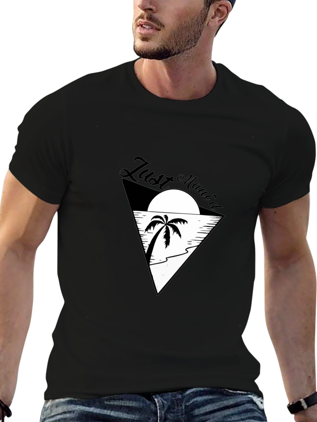 Just Mauid T-Shirt - Island Vibes Black Tee