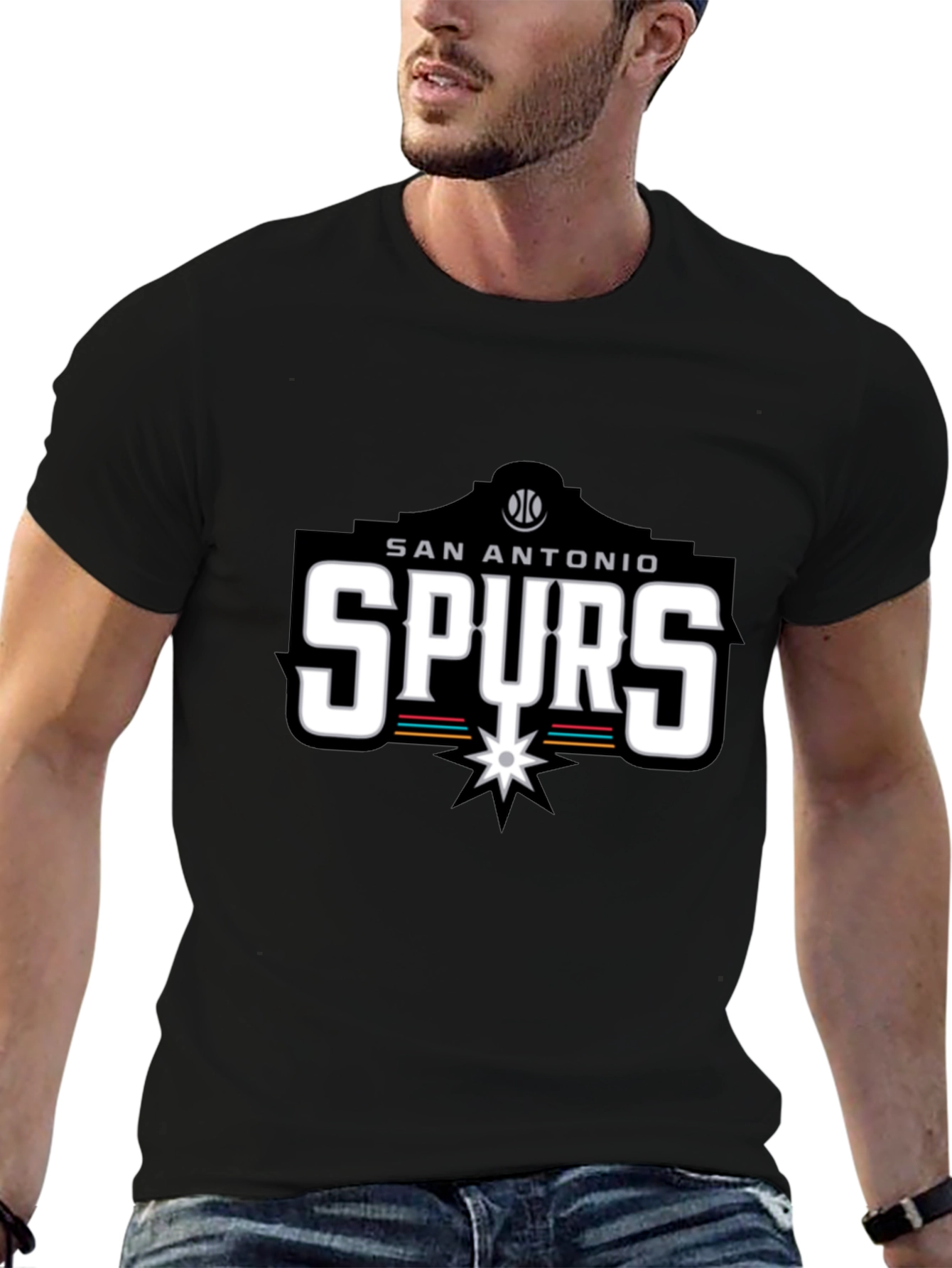 San Antonio Spurs Black T-Shirt - Fan Apparel