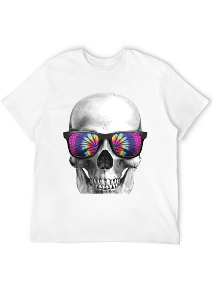 Skull with Tie Dye Sunglasses Graphic Tee