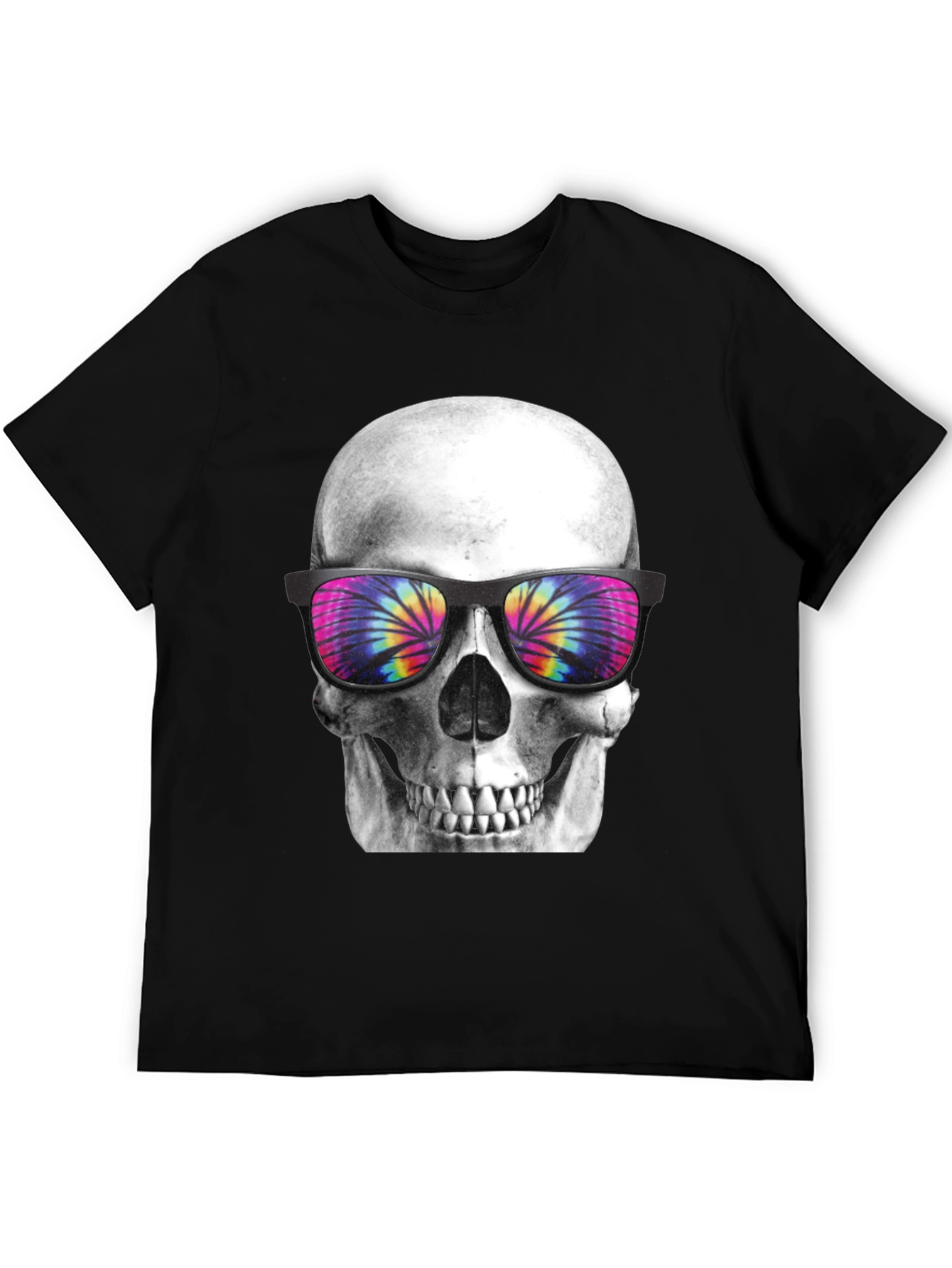 Skull with Tie Dye Sunglasses Graphic Tee