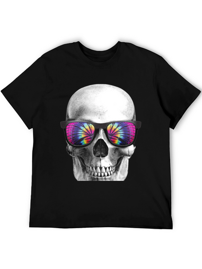 Skull with Tie Dye Sunglasses Graphic Tee