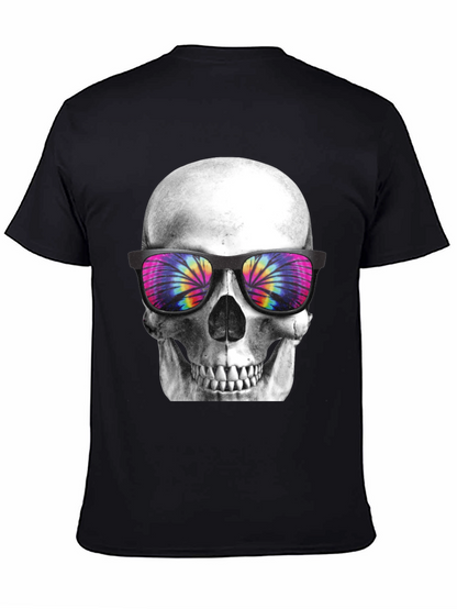 Skull with Tie Dye Sunglasses Graphic Tee