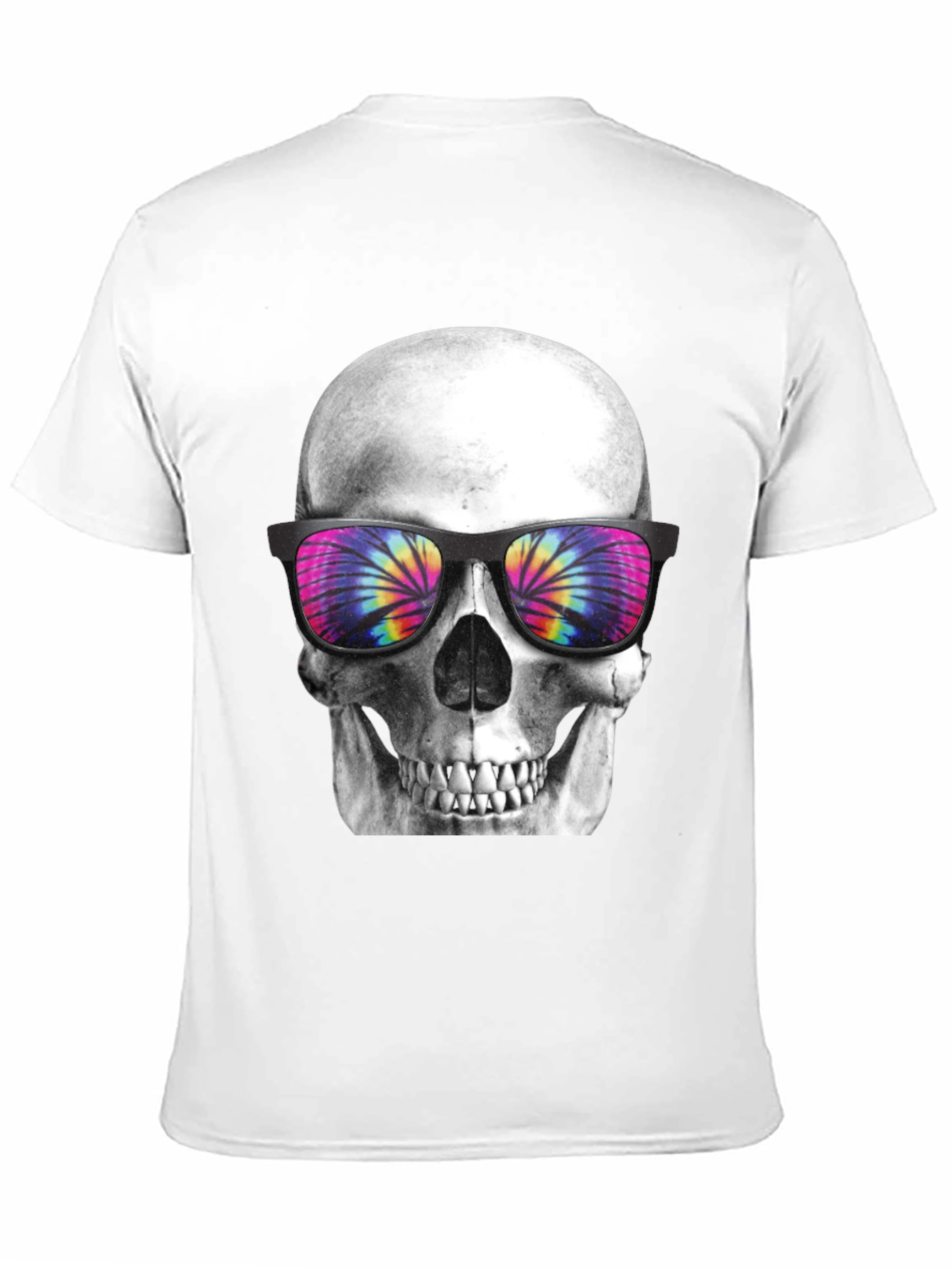 Skull with Tie Dye Sunglasses Graphic Tee