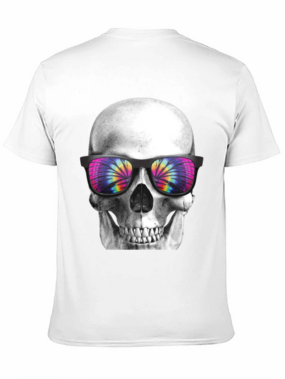 Skull with Tie Dye Sunglasses Graphic Tee