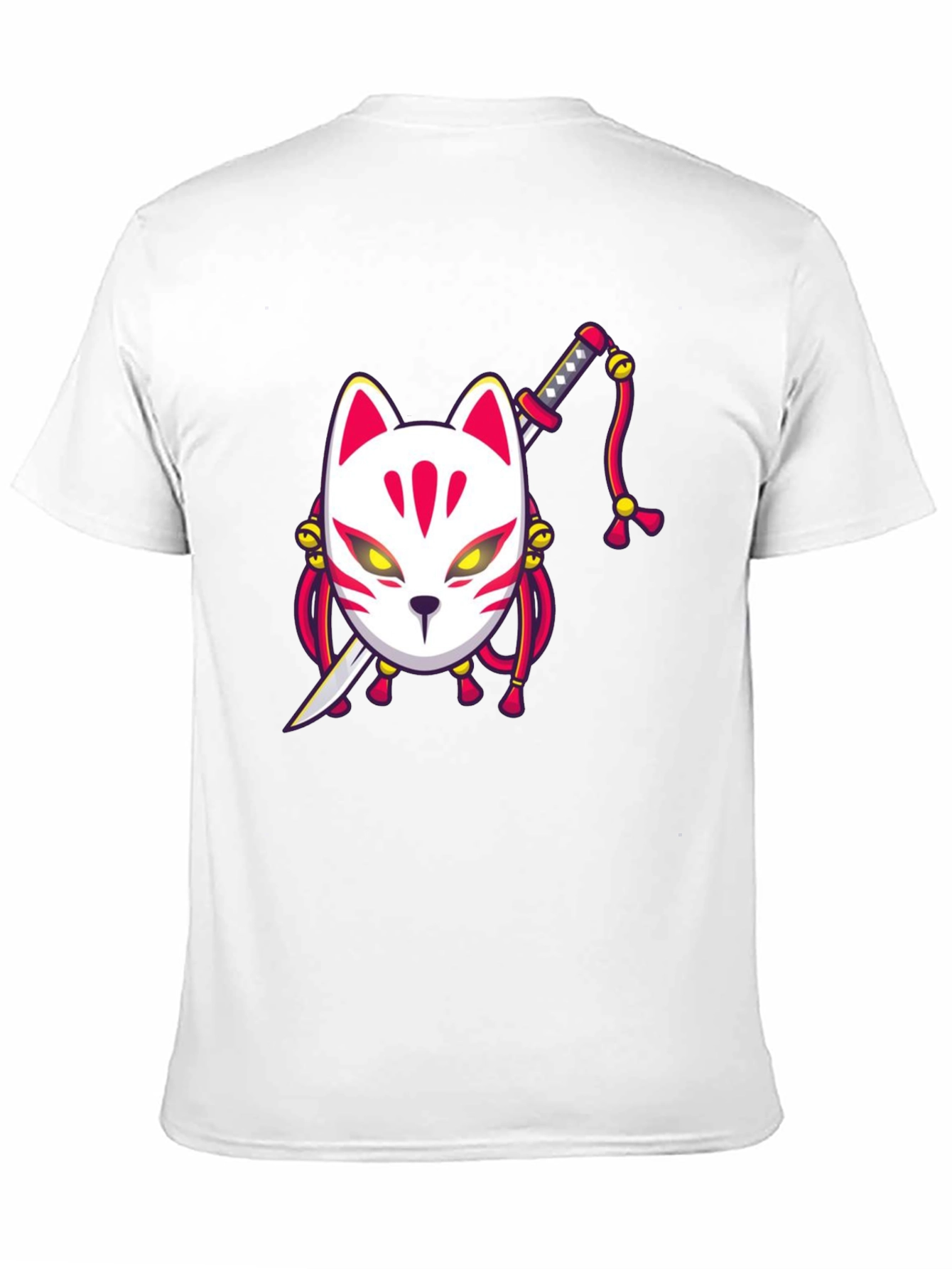 Fox Mask Katana Graphic Tee - Unique Style