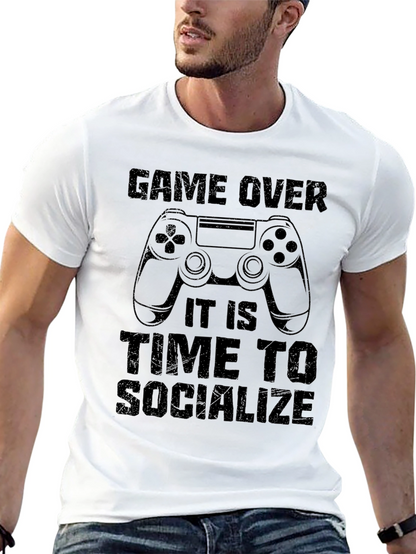 Game Over Socialize T-Shirt - Gamer Apparel