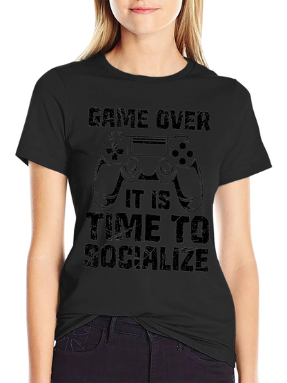 Game Over Socialize T-Shirt - Gamer Apparel