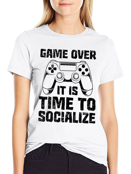 Game Over Socialize T-Shirt - Gamer Apparel