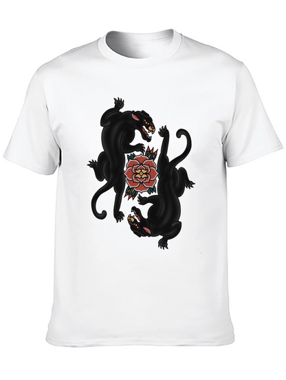 Black Panther & Rose Graphic Tee