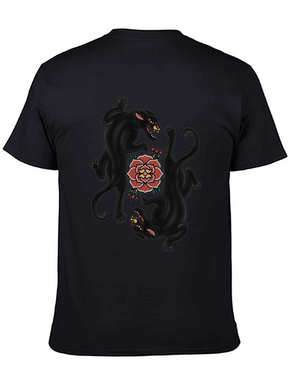 Black Panther & Rose Graphic Tee