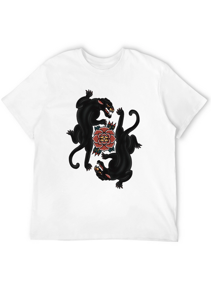Black Panther & Rose Graphic Tee