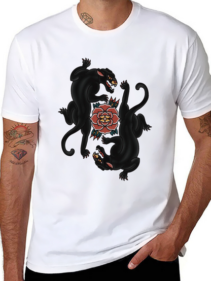 Black Panther & Rose Graphic Tee