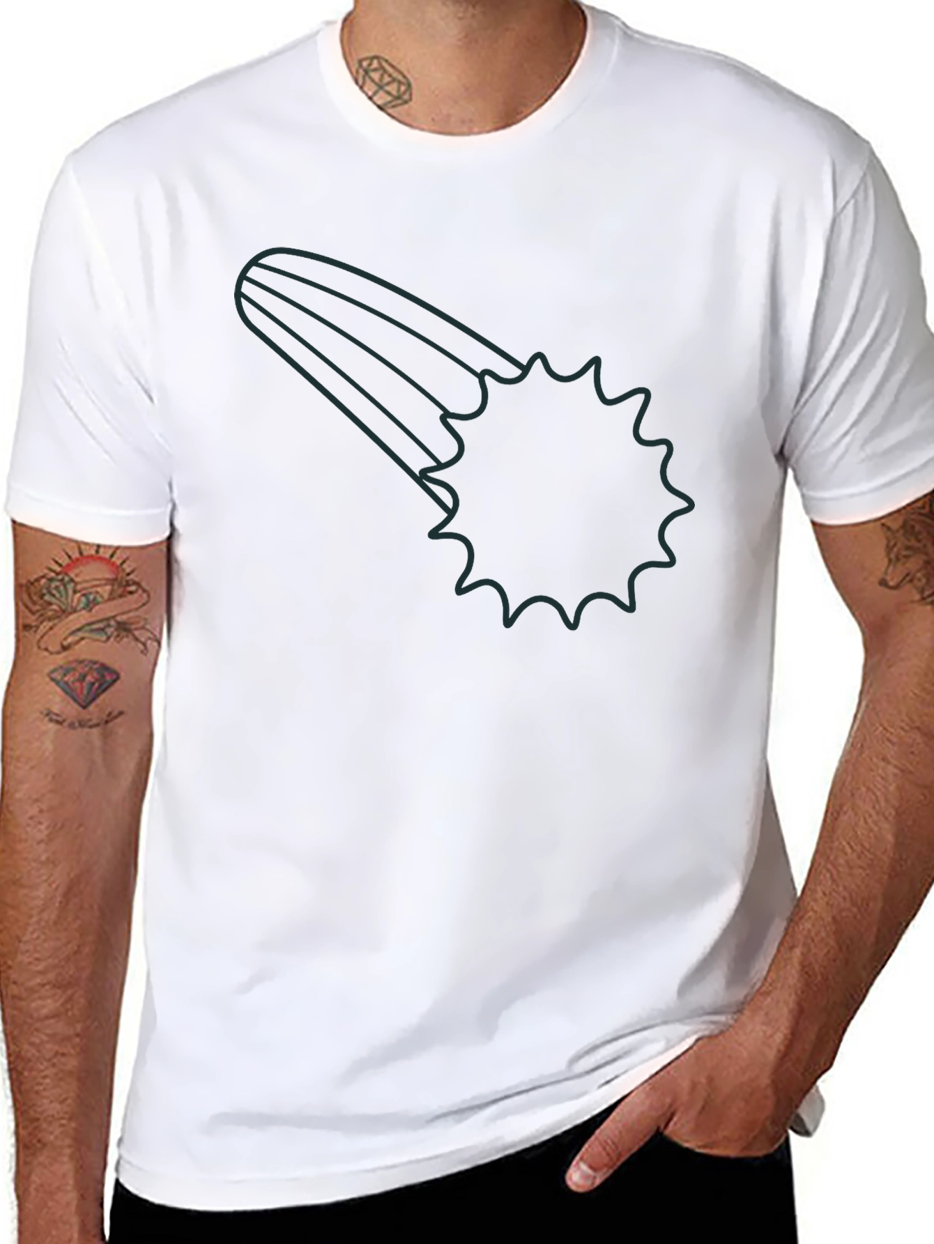 Meteor Shower Graphic Black T-Shirt