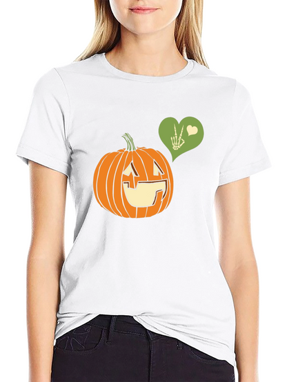 Halloween Pumpkin Peace Sign T-Shirt