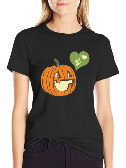 Halloween Pumpkin Peace Sign T-Shirt
