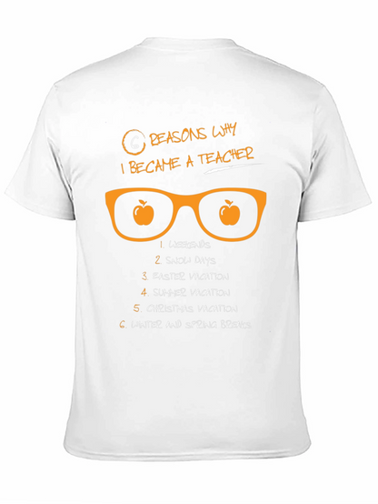 6 Reasons Teacher T-Shirt - Weekends Snow Days Vacation