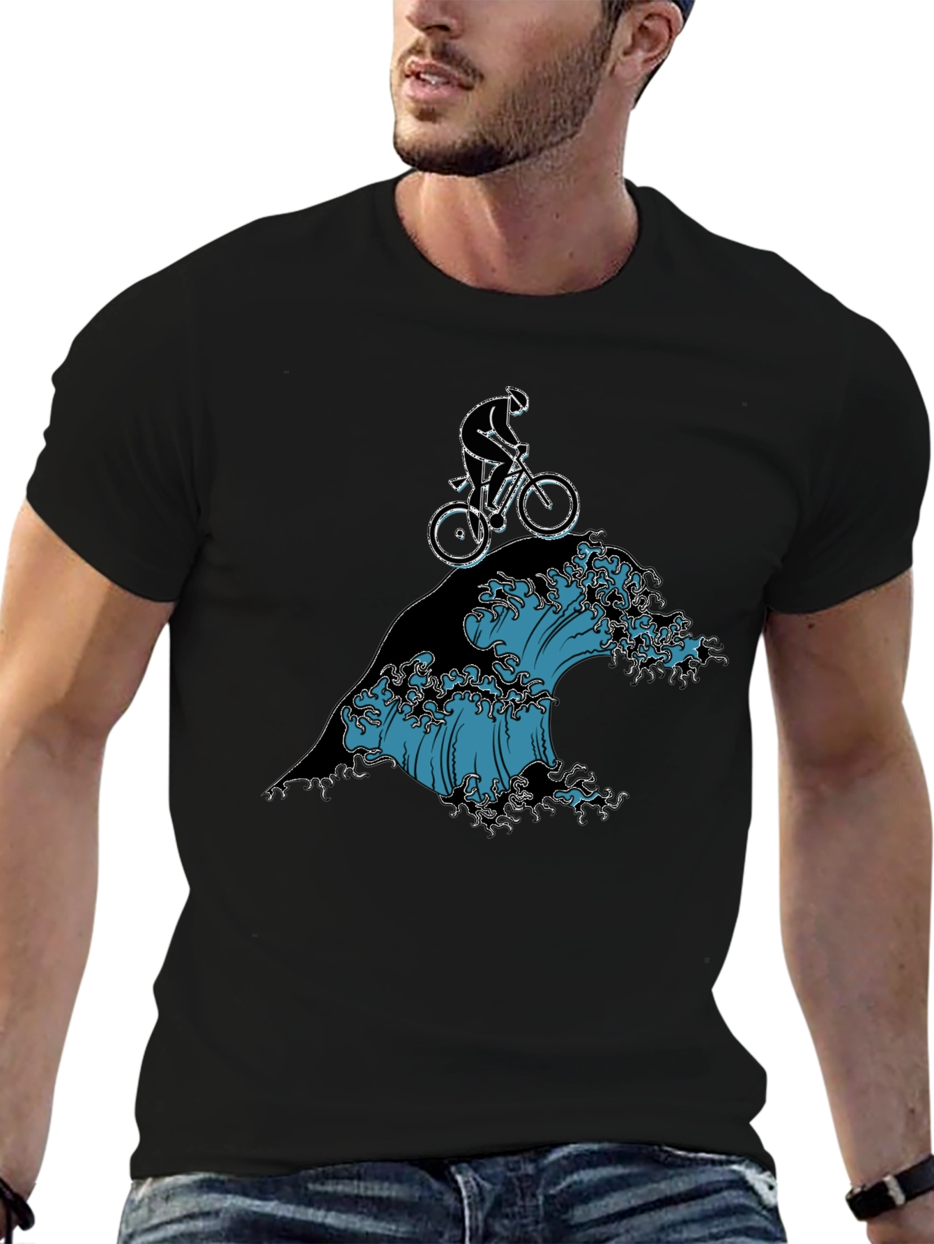 Biker Wave T-Shirt - Ride the Tide!