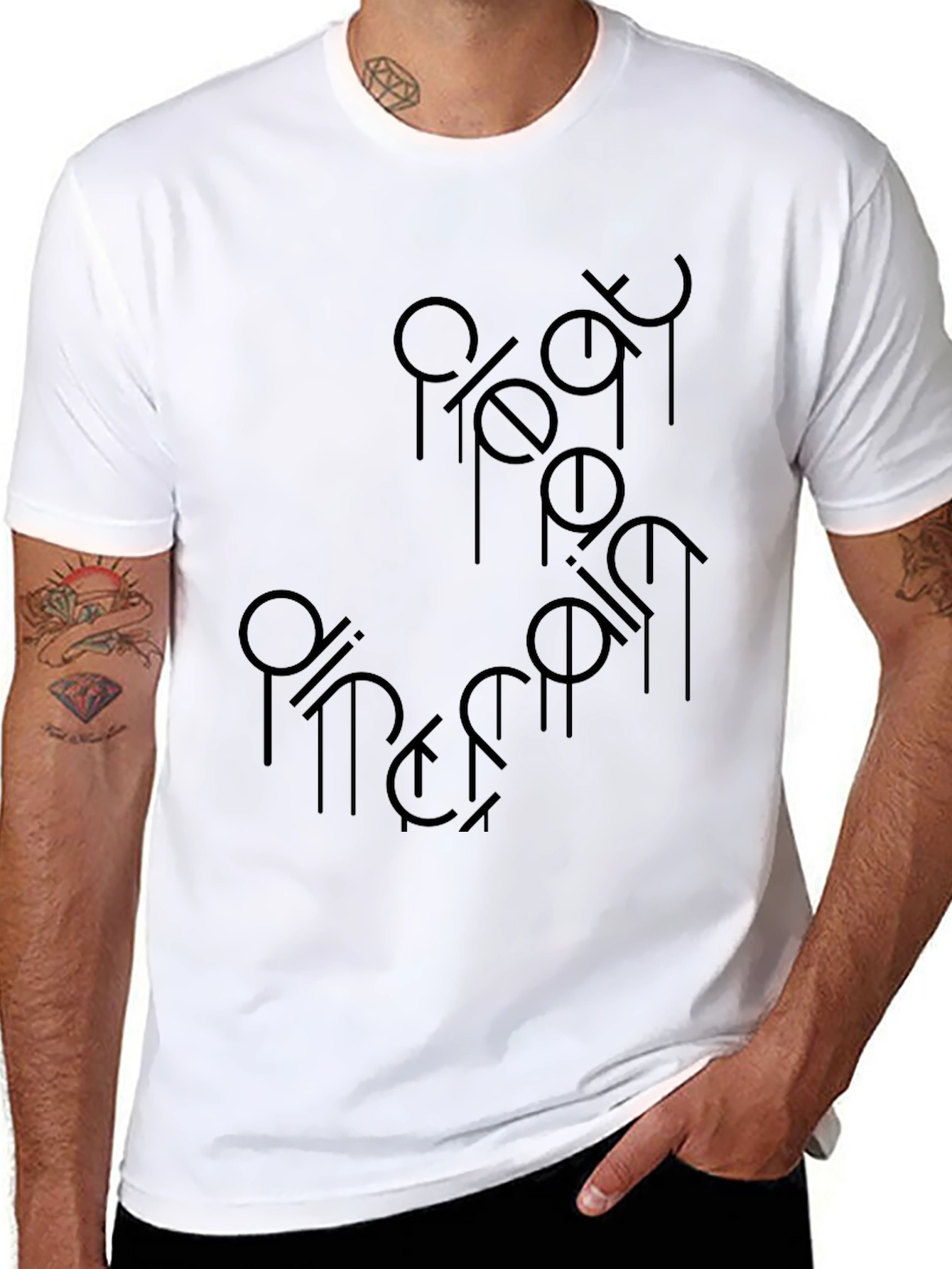 Mens Black Graphic T-Shirt
