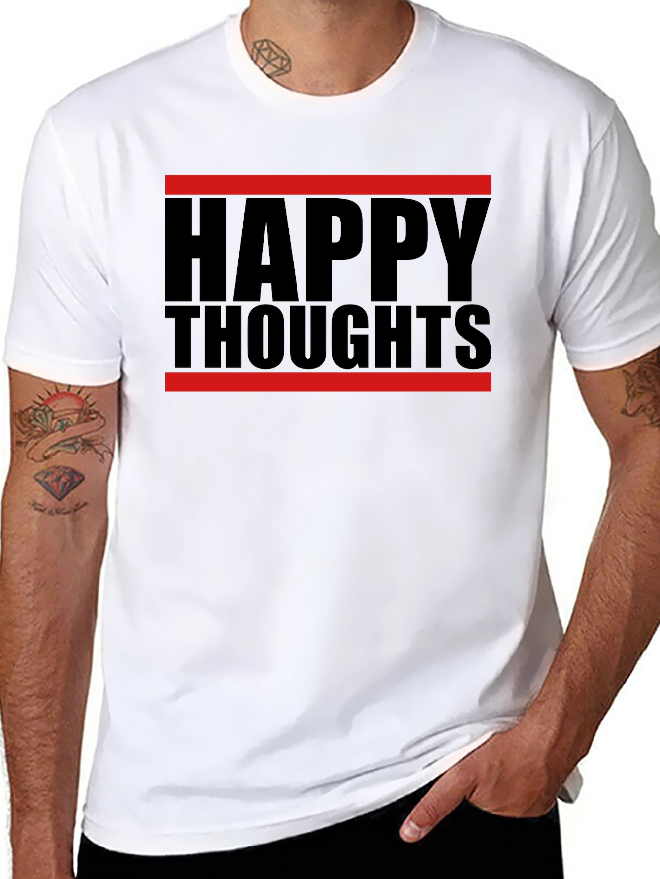 Happy Thoughts Graphic Tee - Black T-Shirt