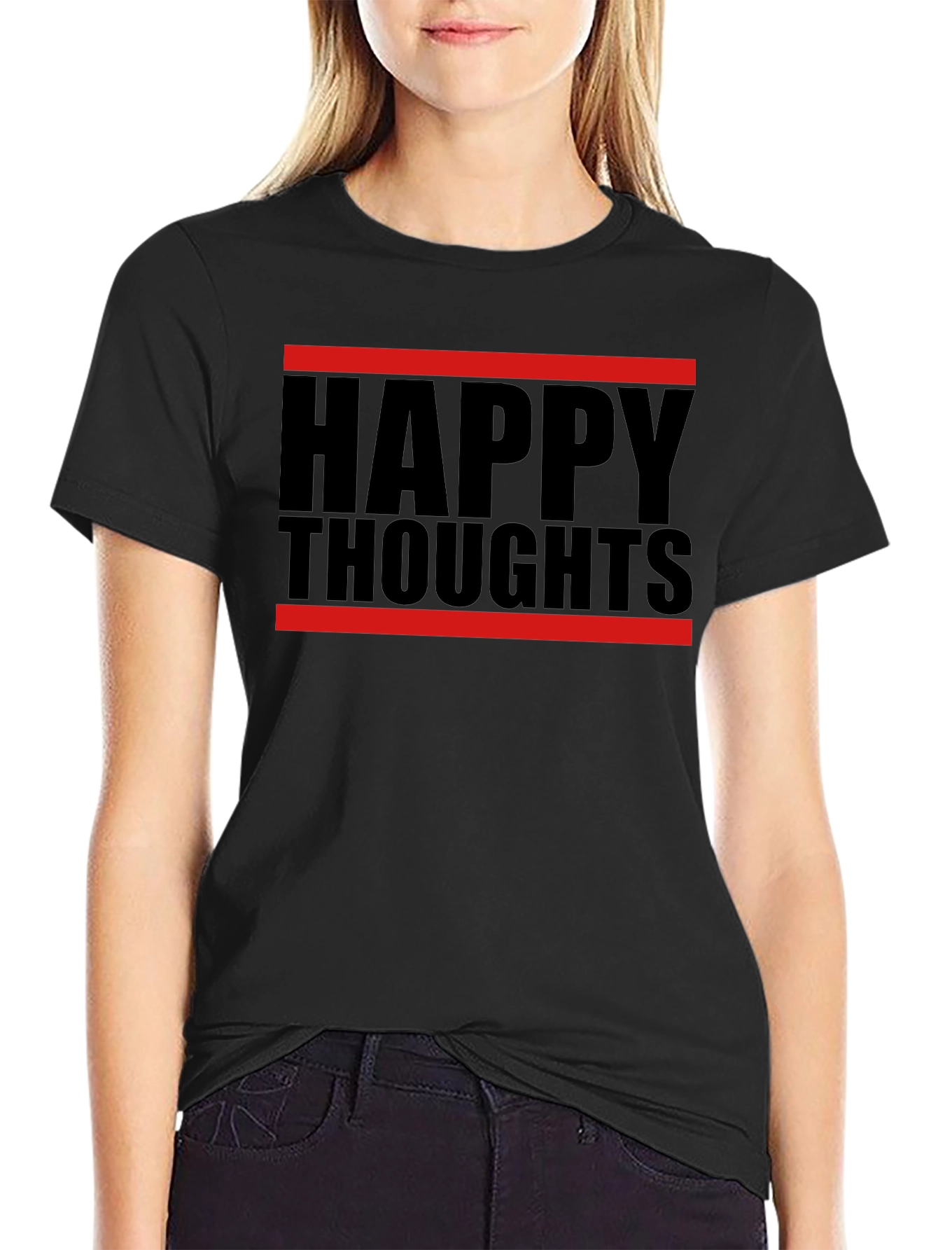 Happy Thoughts Graphic Tee - Black T-Shirt