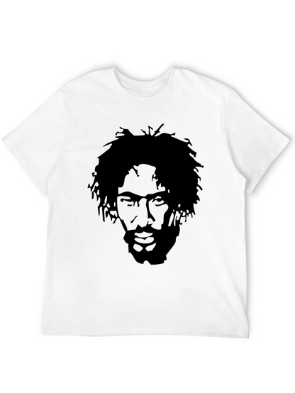Black Graphic Tee - Silhouette Portrait