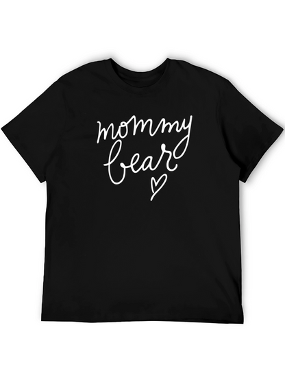 Mommy Bear Black T-Shirt - Cute Graphic Tee
