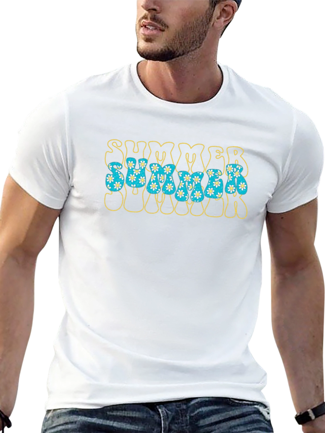 Retro Summer Floral Graphic T-Shirt