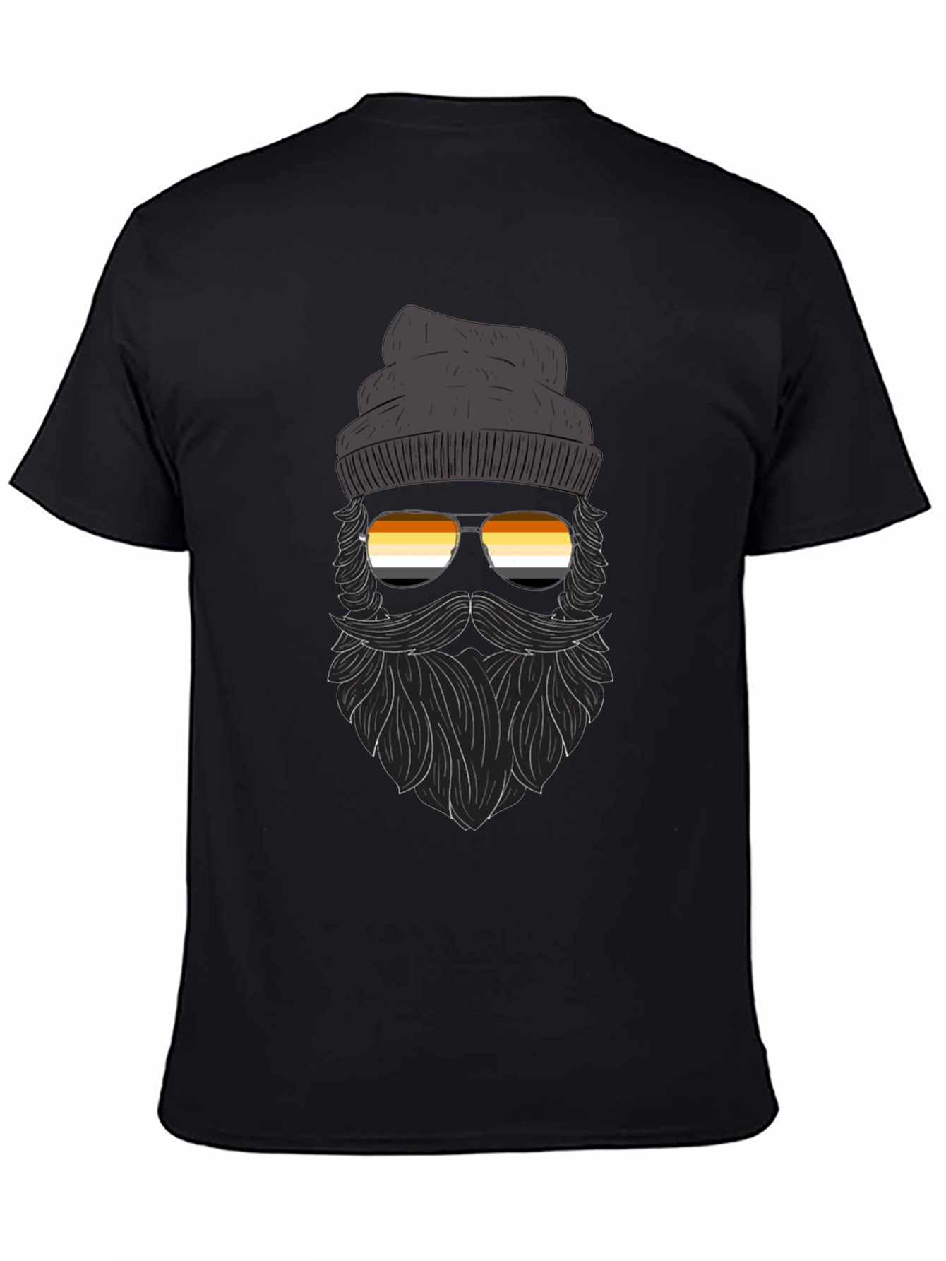 Bearded Man T-Shirt With Bear Pride Sunglasses