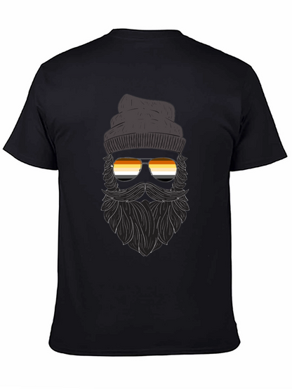 Bearded Man T-Shirt With Bear Pride Sunglasses