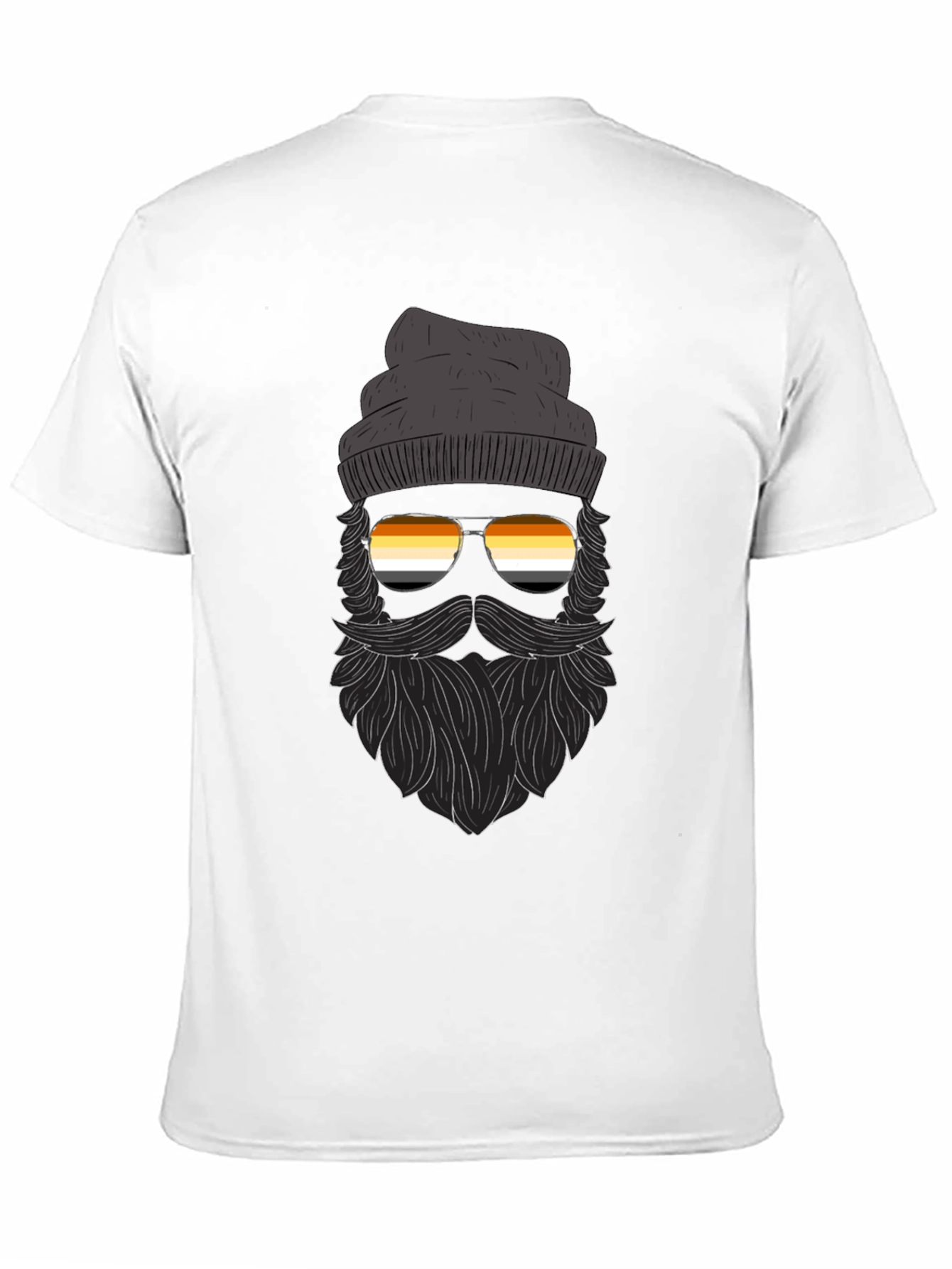 Bearded Man T-Shirt With Bear Pride Sunglasses