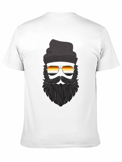 Bearded Man T-Shirt With Bear Pride Sunglasses