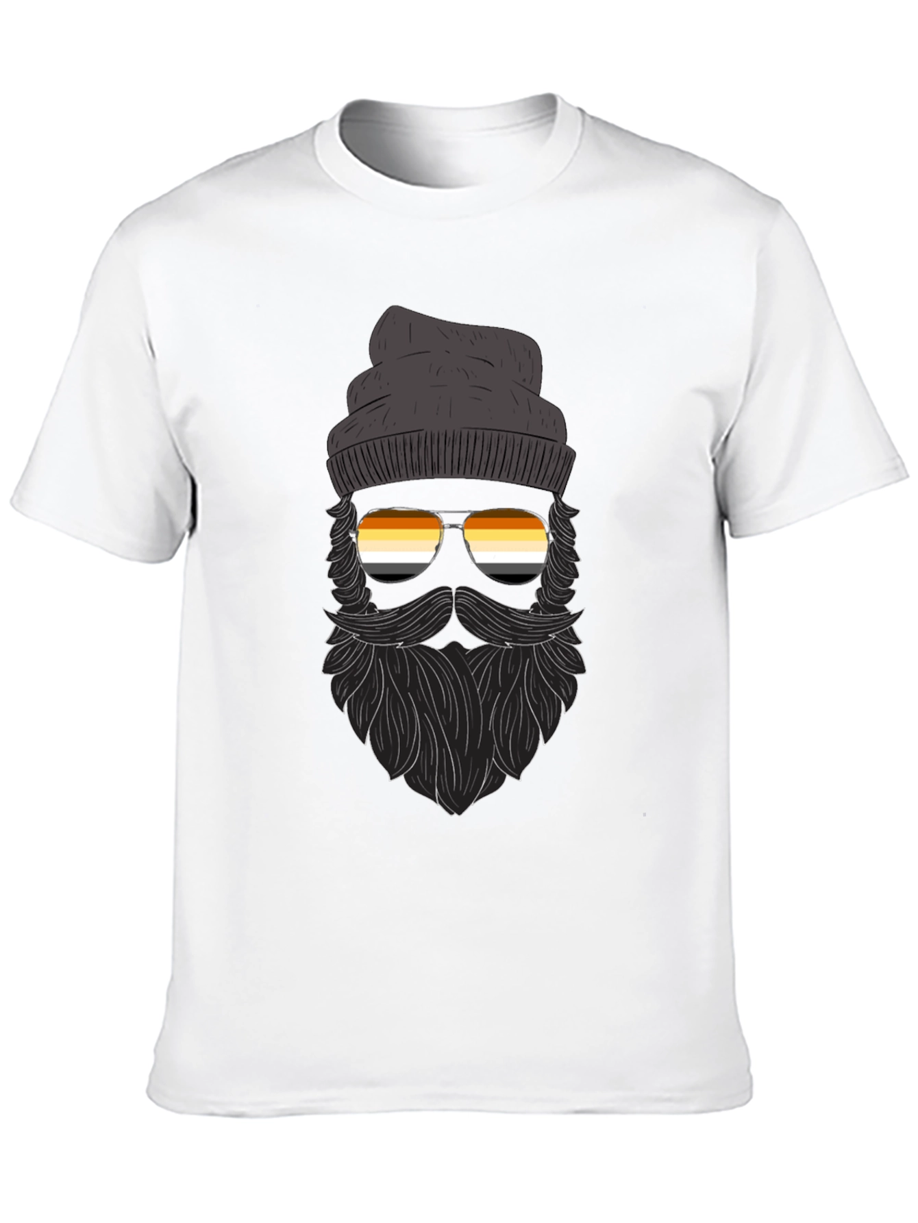Bearded Man T-Shirt With Bear Pride Sunglasses