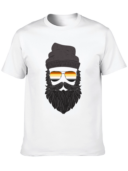 Bearded Man T-Shirt With Bear Pride Sunglasses