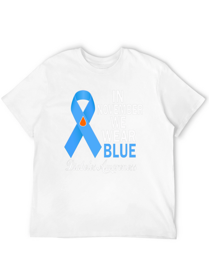 Diabetes Awareness Blue Ribbon T-Shirt